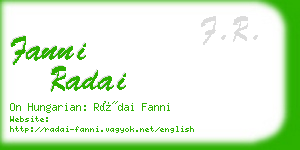 fanni radai business card